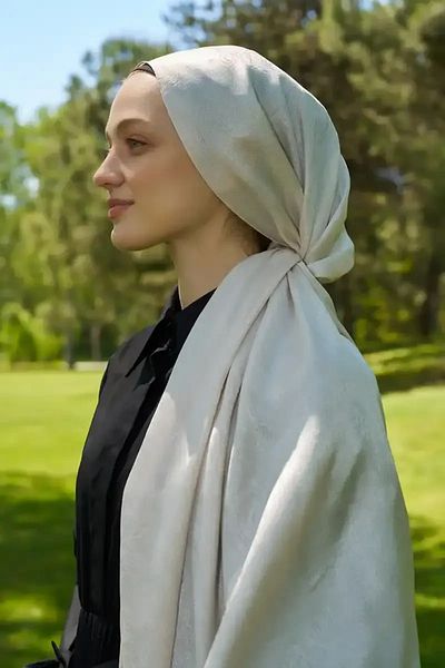 Madame Polo Σάλι Ζακάρ με μοτίβο Elegance Silva - İnci