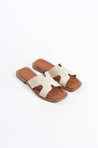 Zerenyus Παντόφλες Fergei Premium Beige από γνήσιο δέρμα