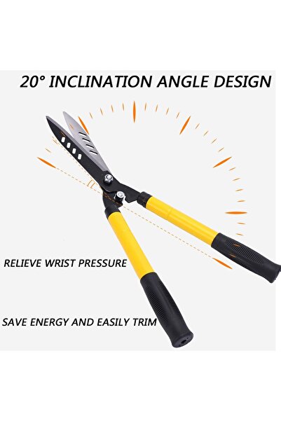 Generic مقصات تقليم الأشجار المنزلية - مقصات تقليم الأشجار للحدائق من الفولاذ SK5 بمقابض حديدية قابلة للسحب.