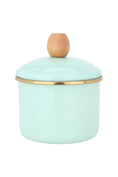 Alsaif Gallery Storage Container with Stainless Steel Lid, 1.63L, Gold Edges ...