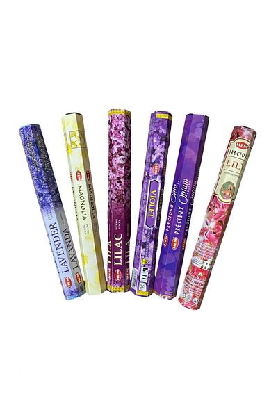 K KATHODE Mixed Set of 120 Scented Sticks Hem, Lavender, Magnolia, Lilac, Violet, Precius Opium, Lily