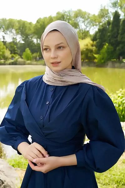 Madame Polo Elegance Ethnic Pattern Jacquard Shawl - Πούδρα