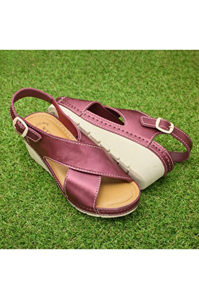 Tellus Sandale dama Tellus 27-23, Bordo - 37