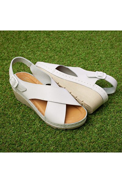 Tellus Sandale piele dama Tellus 27-03, Alb - 36