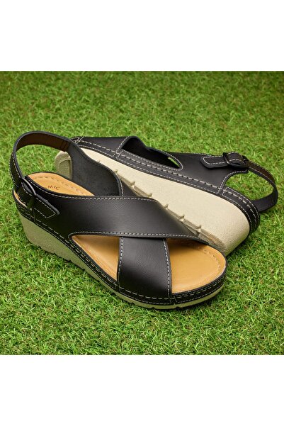 Tellus Sandale piele dama Tellus 27-03, Negru - 37