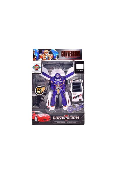 indiggo Interactive Toy Robot, Transformable into Racing Car, Lights and Sounds, Mobile Limbs, 20cm Height R