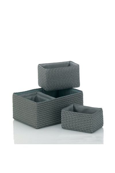 Kela Set of 5 RIMOSSA baskets, gray plastic