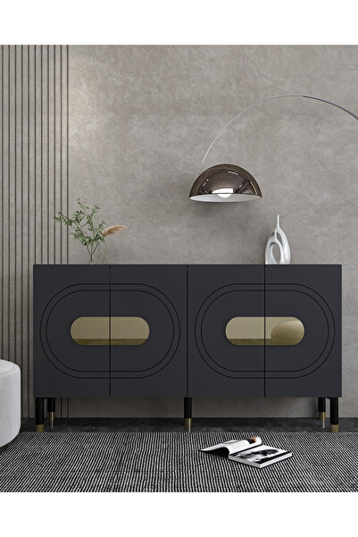 cantek dizayn DEMETCT (KB150) KONSOL ANTRASİT-ALTIN