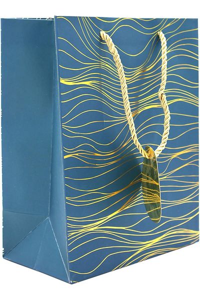 Ideal Pack Dark Blue Gift Paper Bags 18x23x10 cm – Pack of 10 | Premium Recyclable Kraft Gift Bags
