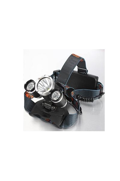 K KATHODE Mrg C-355 Headlamp, 3 LEDs, Rechargeable, Black, K Kathode