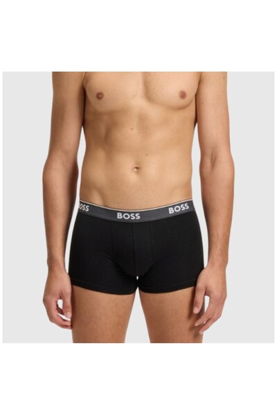 BOSS Erkek Logolu Bel Bantlı 3'lü Paket Siyah Boxer 50531701-960