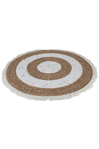 Generic Al Saif Gallery Rattan Tablecloth, Round - Brown