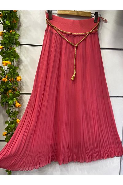 edu collection Chiffon Kiloş Skirt with Lining