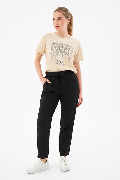 Fashion Friends Comfortable Tassel Pants Black