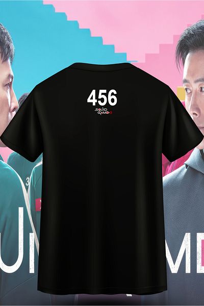 VİZYON İKRA Squid Game 3Rd. Season 456 Player Front and Back Printed Unisex T-Shirt/T-Shirt - All Age Groups