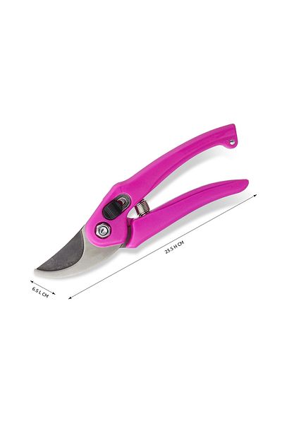 Generic 7.5 Inch Hand Pruner Cutter with Carbon Steel Blades – Garden Branch Trimmer for Home Use (Pink)