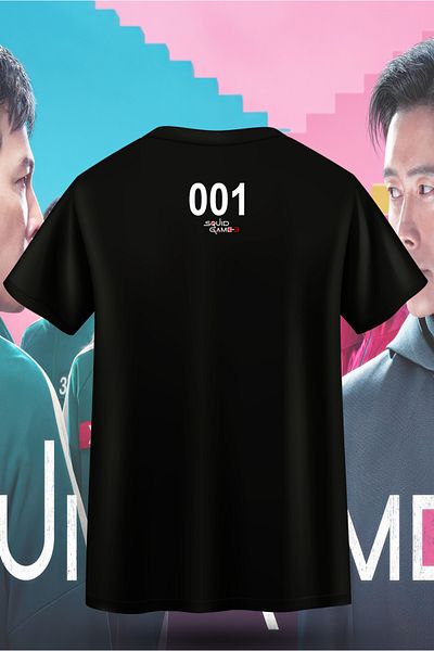 VİZYON İKRA Squid Game 3Rd. Season 001 Numbered Frontman Front & Back Printed Unisex T-Shirt/T-Shirt - All Age Groups