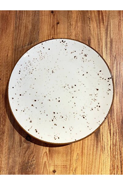 ColorCraft Porcelain Presentation Plate 30cm Hotel Series Benekli̇ Pizza Size Gold Gilding Tulul Porcelain