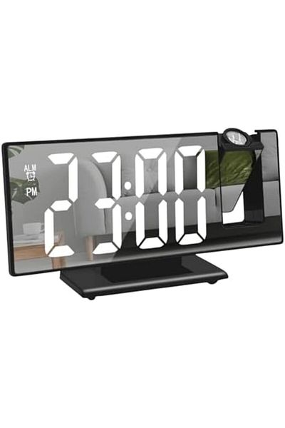Generic Projection Digital Alarm Clock | Multipurpose Projection Clock with 8-Inch LED Screen | Silent Clock