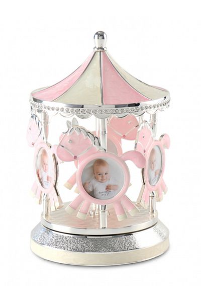 Ginza Musical Carousel Pink Horses with Photo Frames