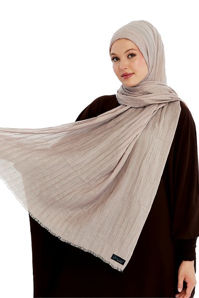 Altobeh Pleated Bamboo Shawl - Sand Beige