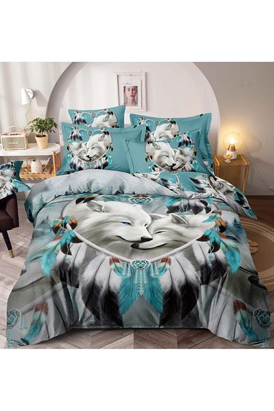 CHIRASO CHIRASO Bedding Set, 3D Pattern, Finet, Fitted Sheet 140x200cm, Duvet Sheet, 2 Pillowcases