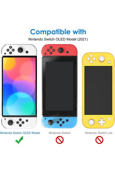 JETech Tempered Glass Screen Protector Compatible with Nintendo Switch OLED (7-Inch) - Pack of 2