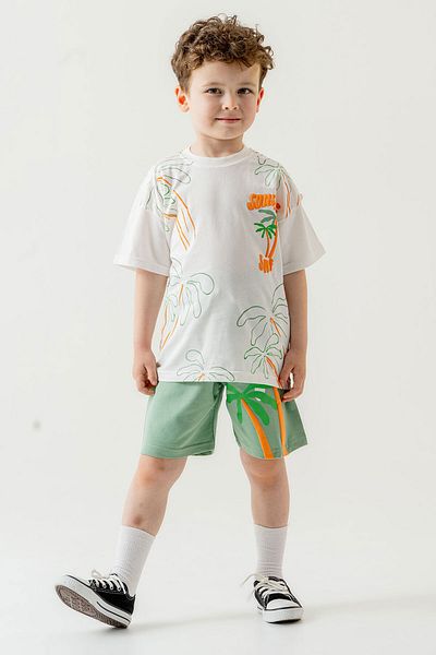 Beniizle Printed Boy's Summer Set