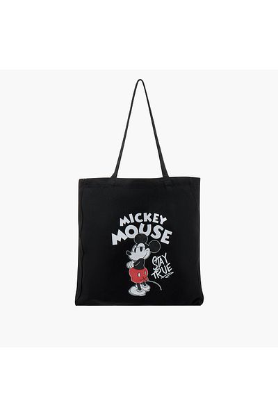 SP Characters Mickey Mouse Print Shopper Bag with Double Handles