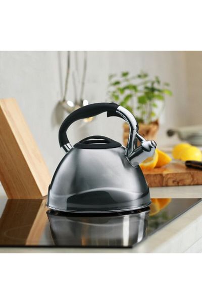Kela VARUS whistling kettle, stainless steel 3 l, silver