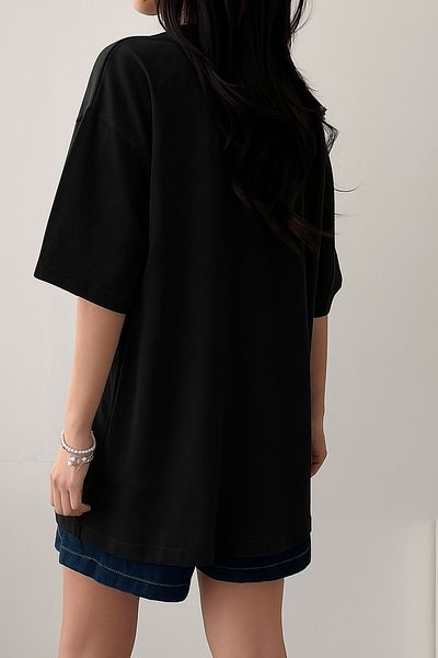 GENIUS STORE Women's T-Shirt Printed Long T-Shirt Cotton Oversize T-Shirt Universi̇ty-Women