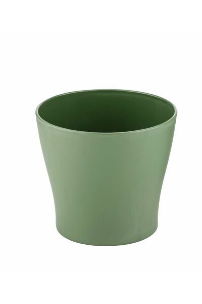 POLİVAHOME 8.3 Litre Gri Gardenya Saksı Dekoratif Mat Tabaksız Plastik Saksı