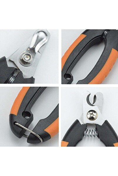 PUFO Pet nail clippers for cats and dogs, 13 cm, black/orange