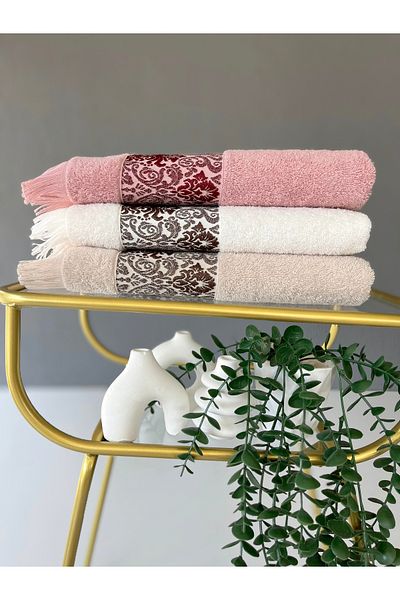 sarra 50X90 Şehzade 3-Piece Towel V1
