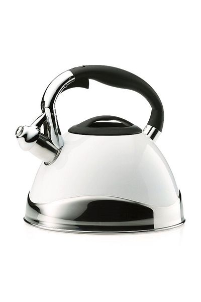 Kela VARUS whistling kettle, stainless steel 3 l, white