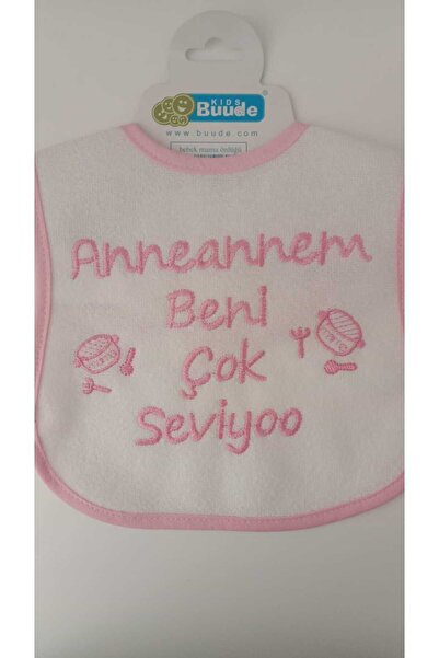 BUUDE My Baby Beach Waterproof My Grandma Loves Me Very Much Printed Baby Food Bib