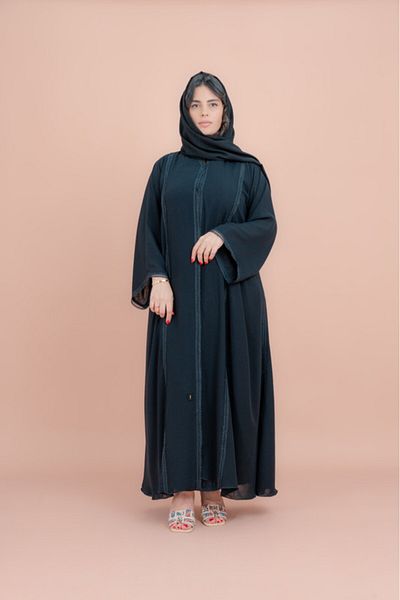 IKKXA Kulfa Detail Front Open Abaya