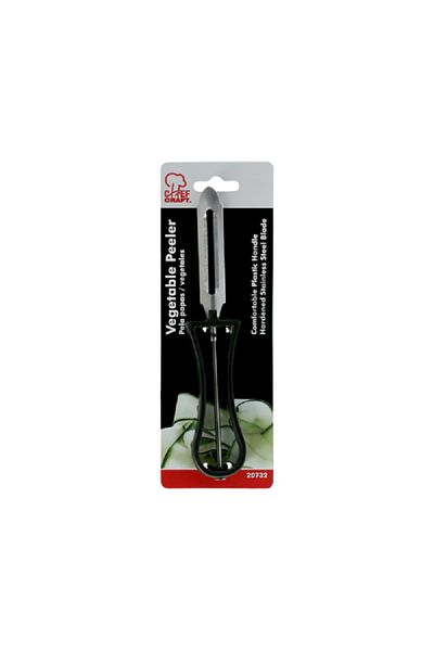 Chef Craft High Quality Rustproof Stainless Steel Vegetable Peeler Silver and Black 6inch