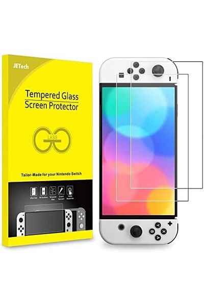 JETech Tempered Glass Screen Protector Compatible with Nintendo Switch OLED (7-Inch) - Pack of 2