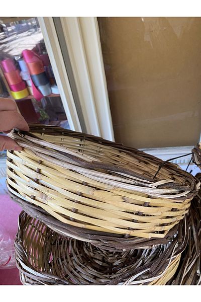 GÜVEN Egg Basket Grocery Shelf Wicker Basket Medium Size