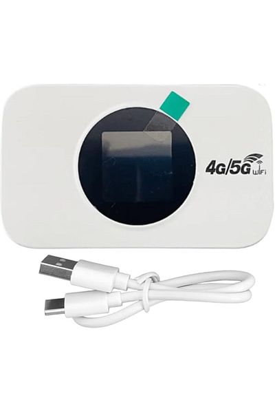 Generic Portable 4G/5G WiFi Router, 300Mbps High-Speed Mobile Hotspot, White