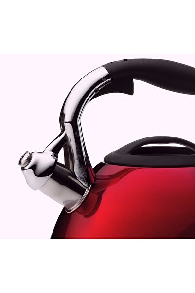 Kela VARUS whistling kettle, stainless steel 3 l, red
