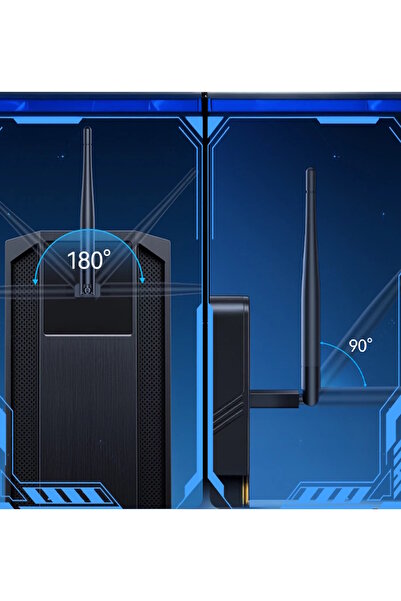 Yesido Usb Wifi Adaptörü Kablosuz Wifi internet Ağ Kartı Anten 1500 Mbps Dual Band 2.4ghz 5ghz Windows10 11