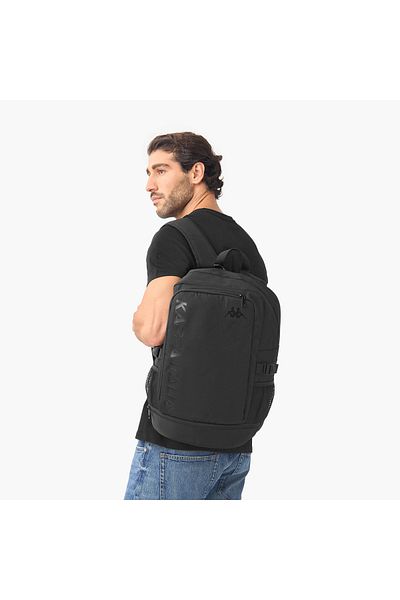Kappa Kappa Logo Print Backpack with Adjustable Straps and Zip Closure