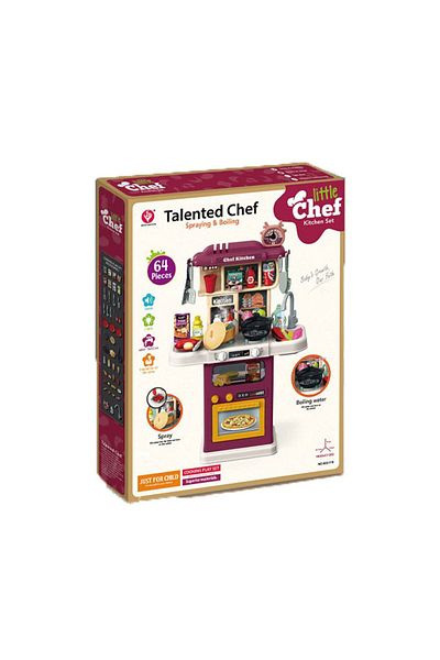 OEM Bucatarie Little Chef cu abur si apa curenta 64 piese