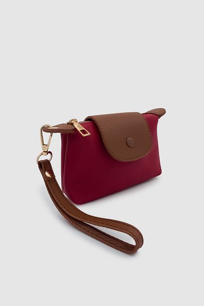Wuclo Yulie Metal Accessory Detailed Zipper and Magnet Closure Parachute Fabric Women's Hand Wallet Red