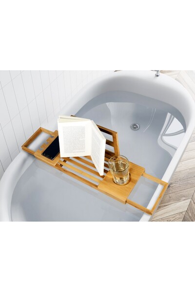 Edco Adjustable bamboo bath tray