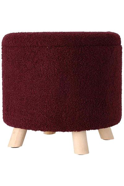 Excellent Plush chair with storage space 40 x 37 cm red