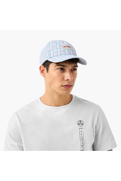 Lee Cooper Lee Cooper Checked Cap with Buckled Strap Closure