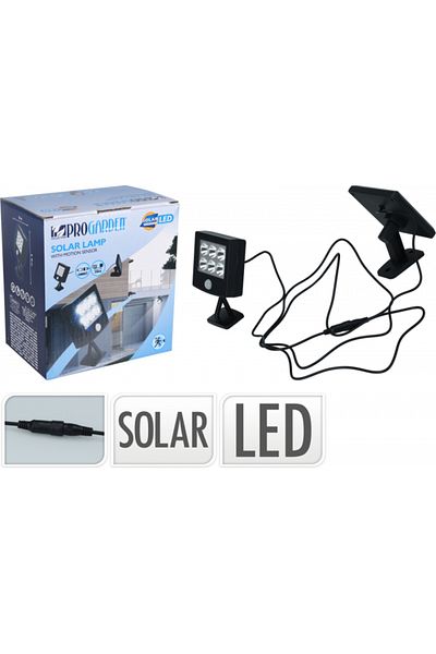 Koopman Lampă solară de exterior cu senzor de mișcare, panou solar separat, LED puternic
